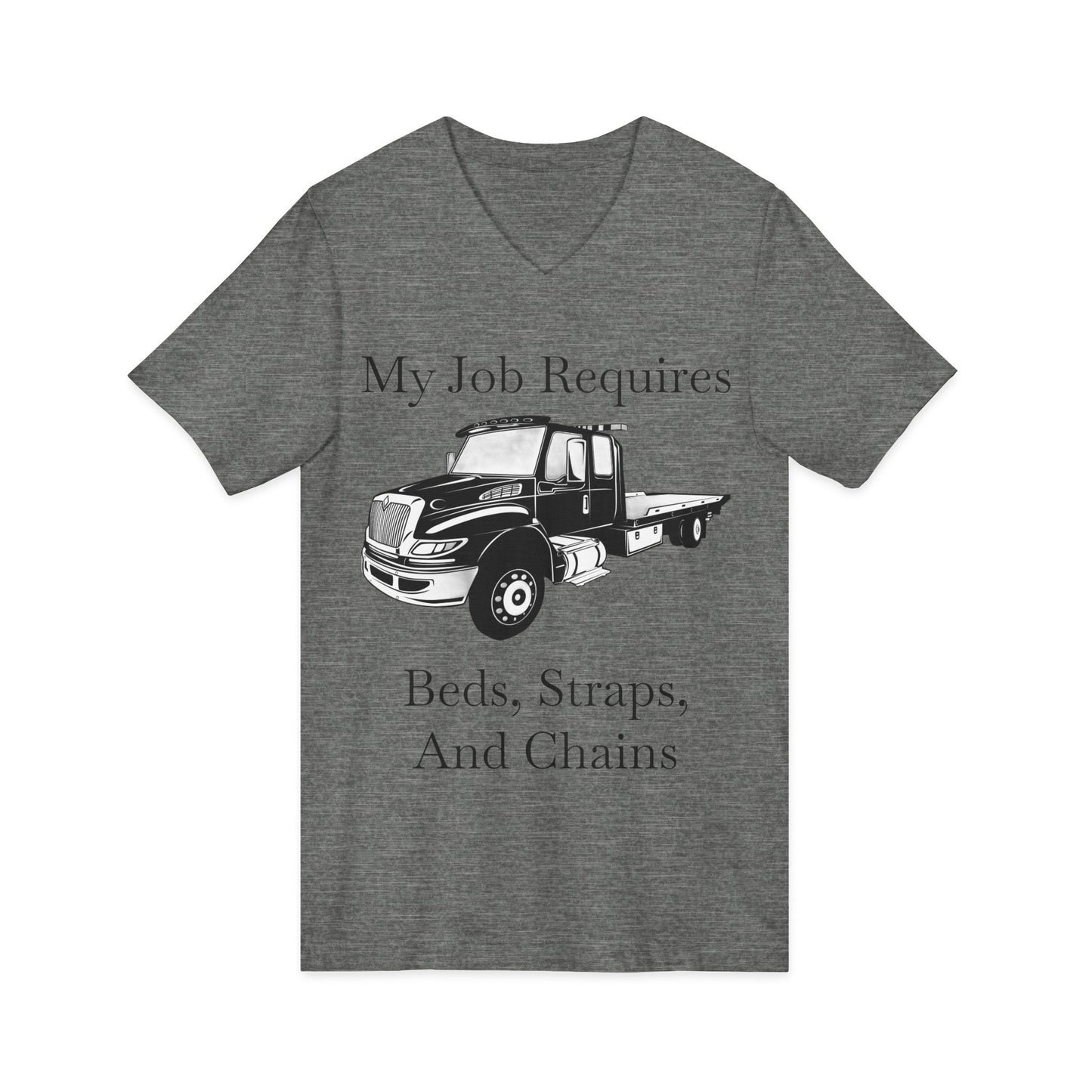 Beds, Straps, And Chains Unisex Short Sleeve V-Neck Tee