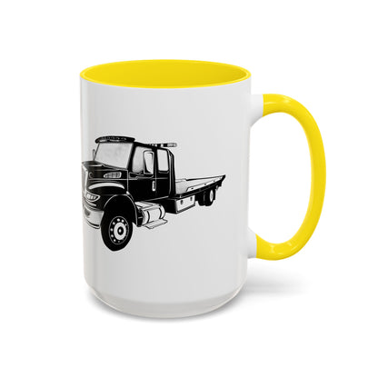 Flatbed Tow Truck 2-Tone Coffee Mug