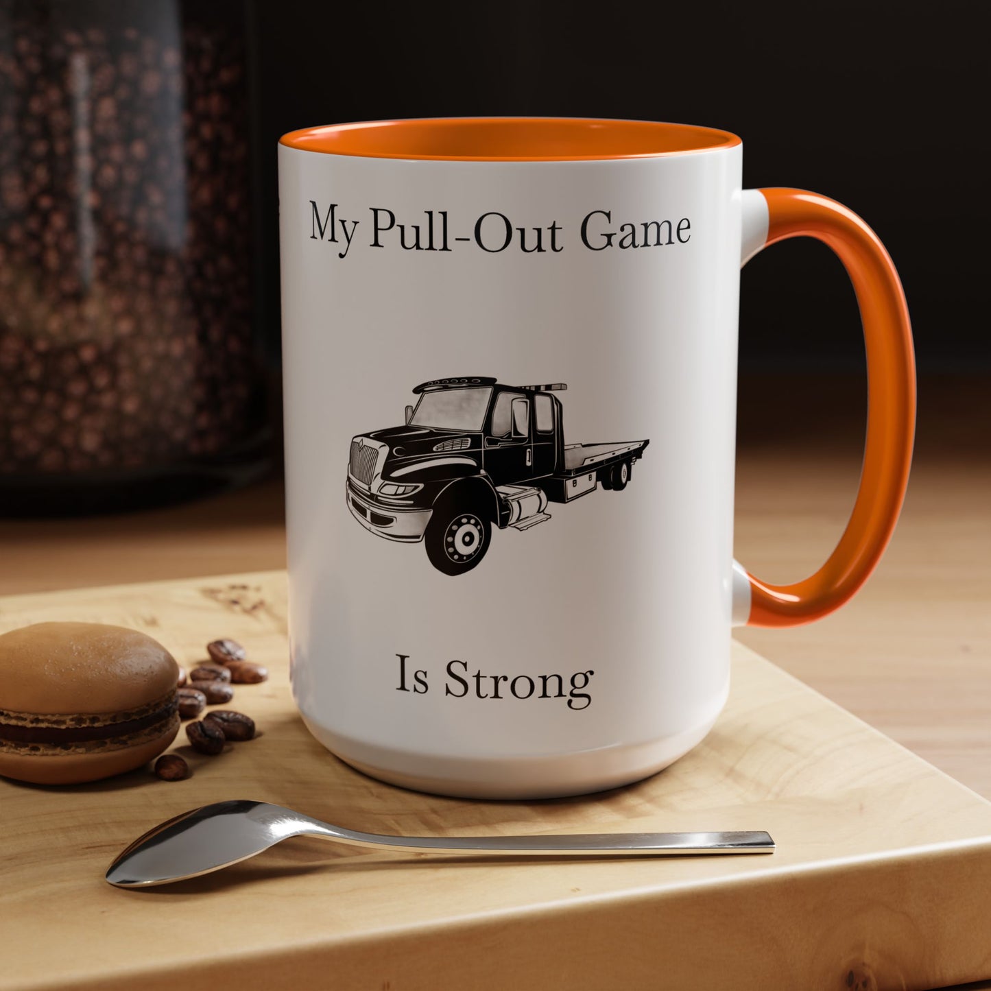 Pull Out Flatbed Tow Truck 2-Tone Coffee Mug