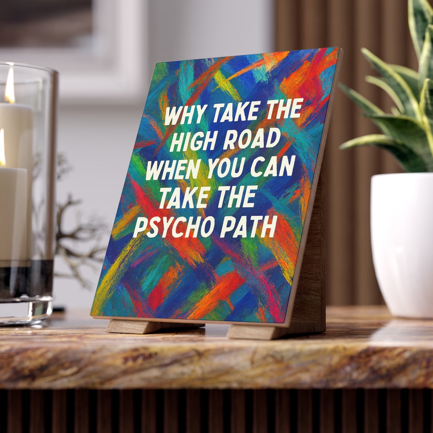 Psycho Path Ceramic Photo Tile