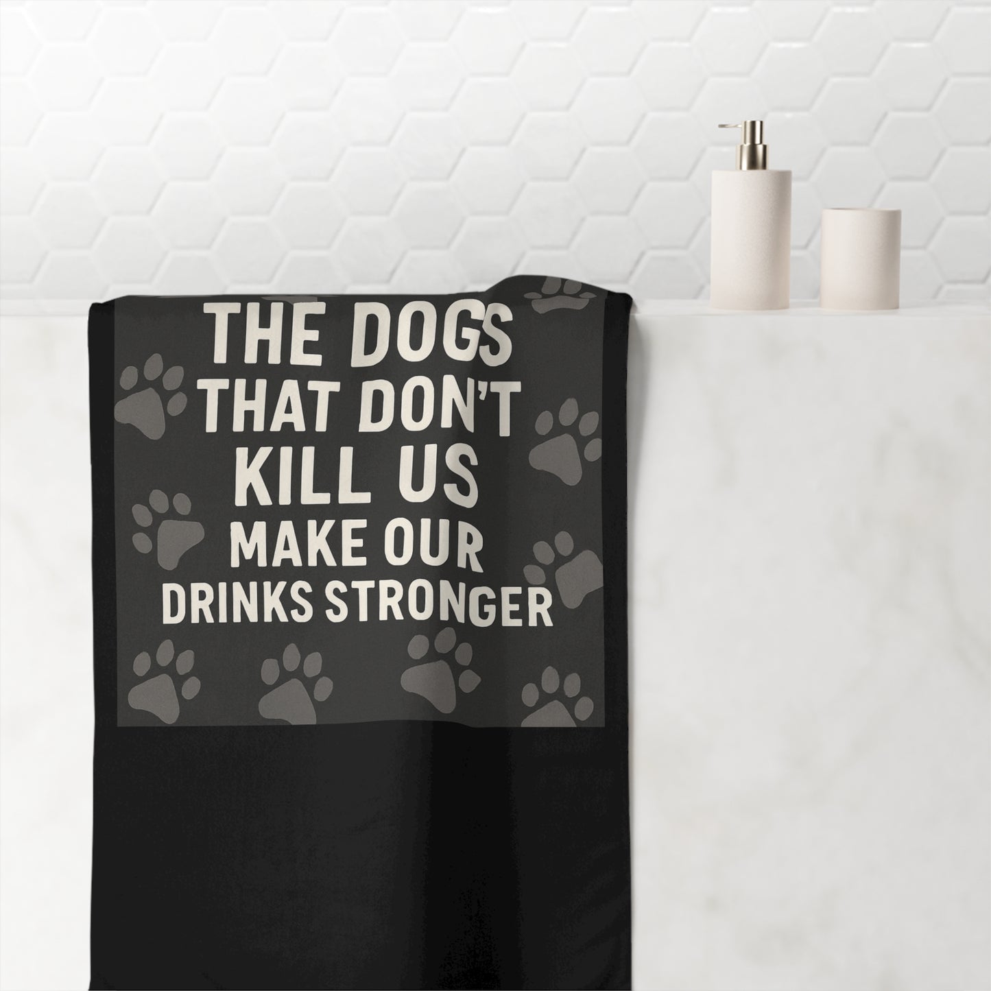Drinks Stronger Mink-Cotton  Beach Towel