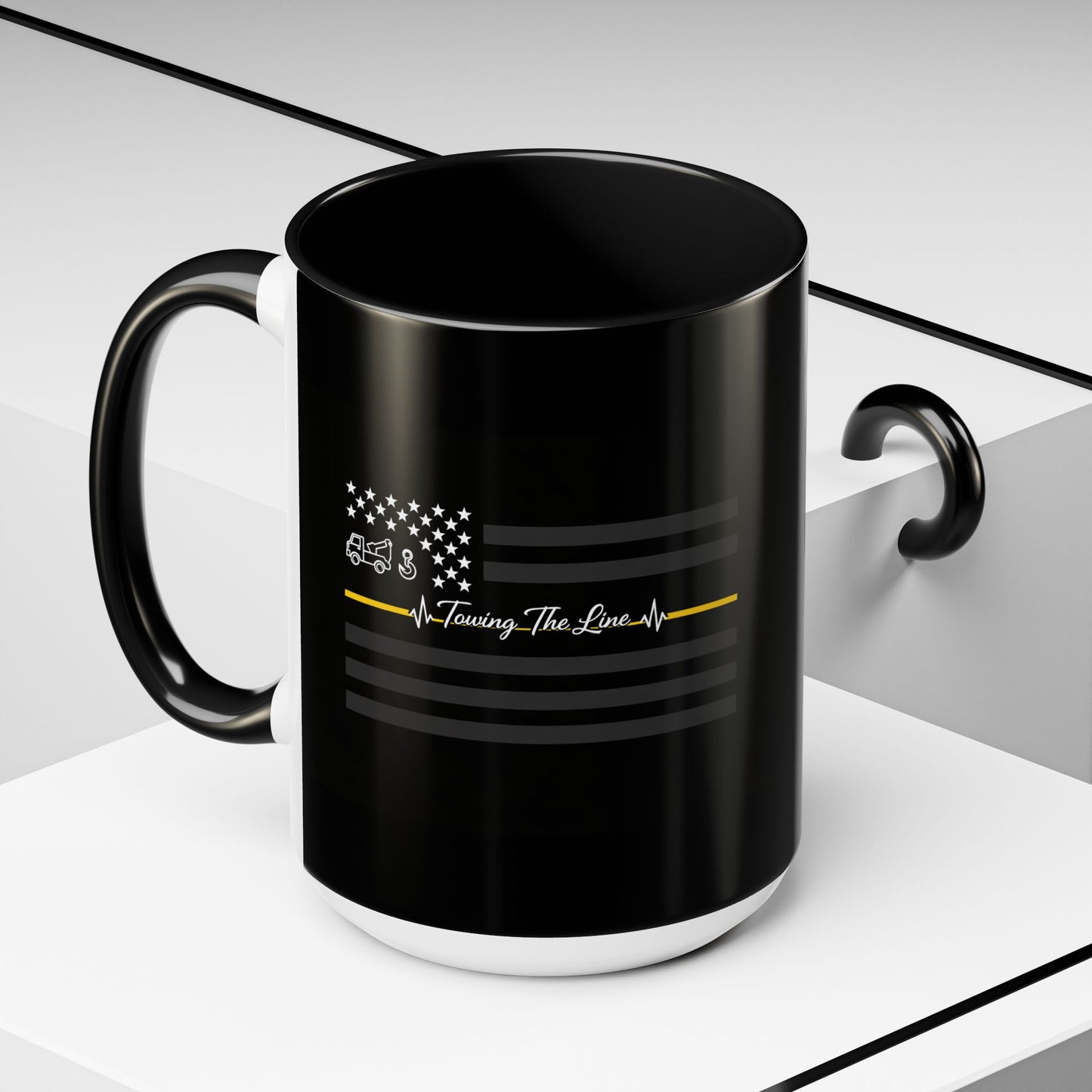 Thin Yellow Line 2-Tone Coffee Mug