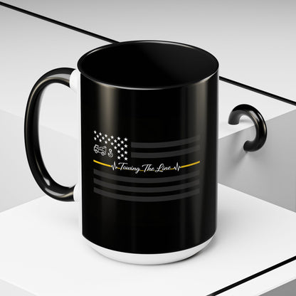 Thin Yellow Line 2-Tone Coffee Mug