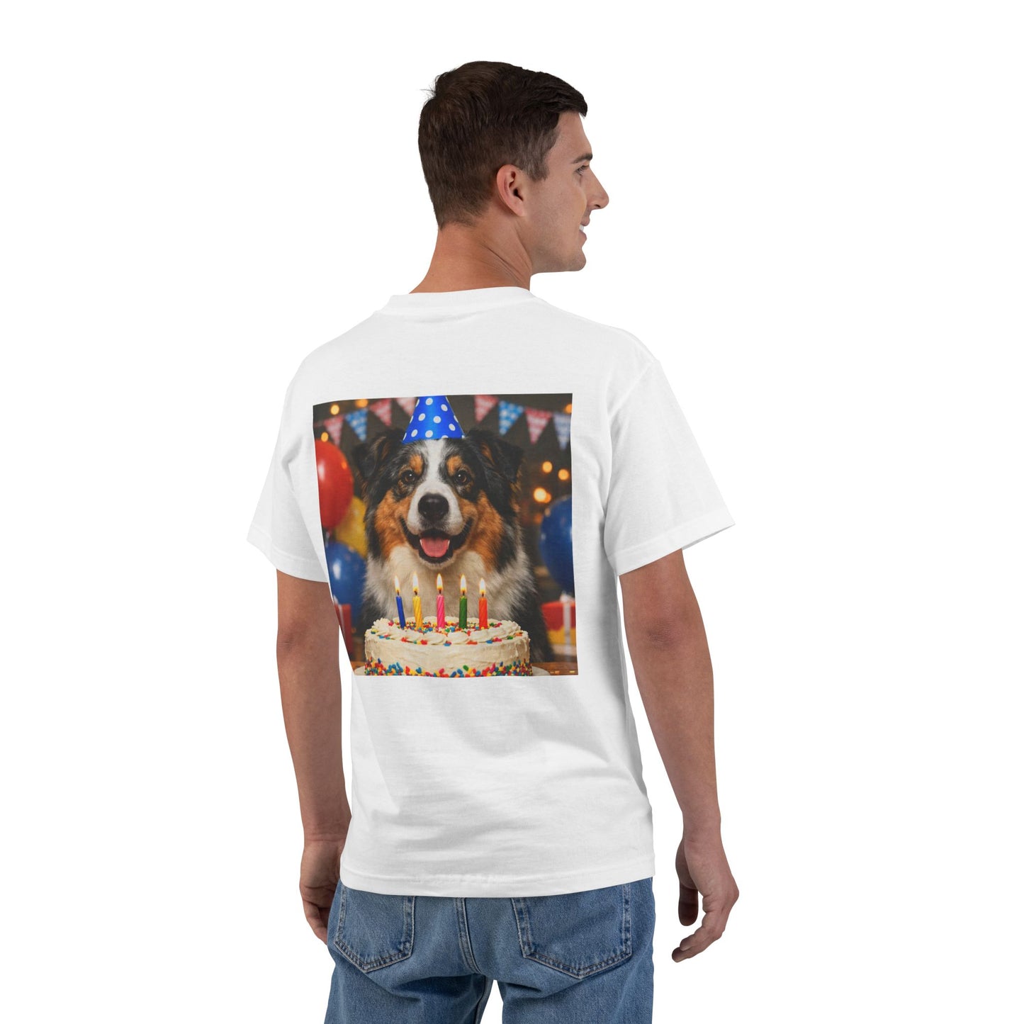 Birthday Buddy Aussie Men's Short-Sleeve Crewneck Tee