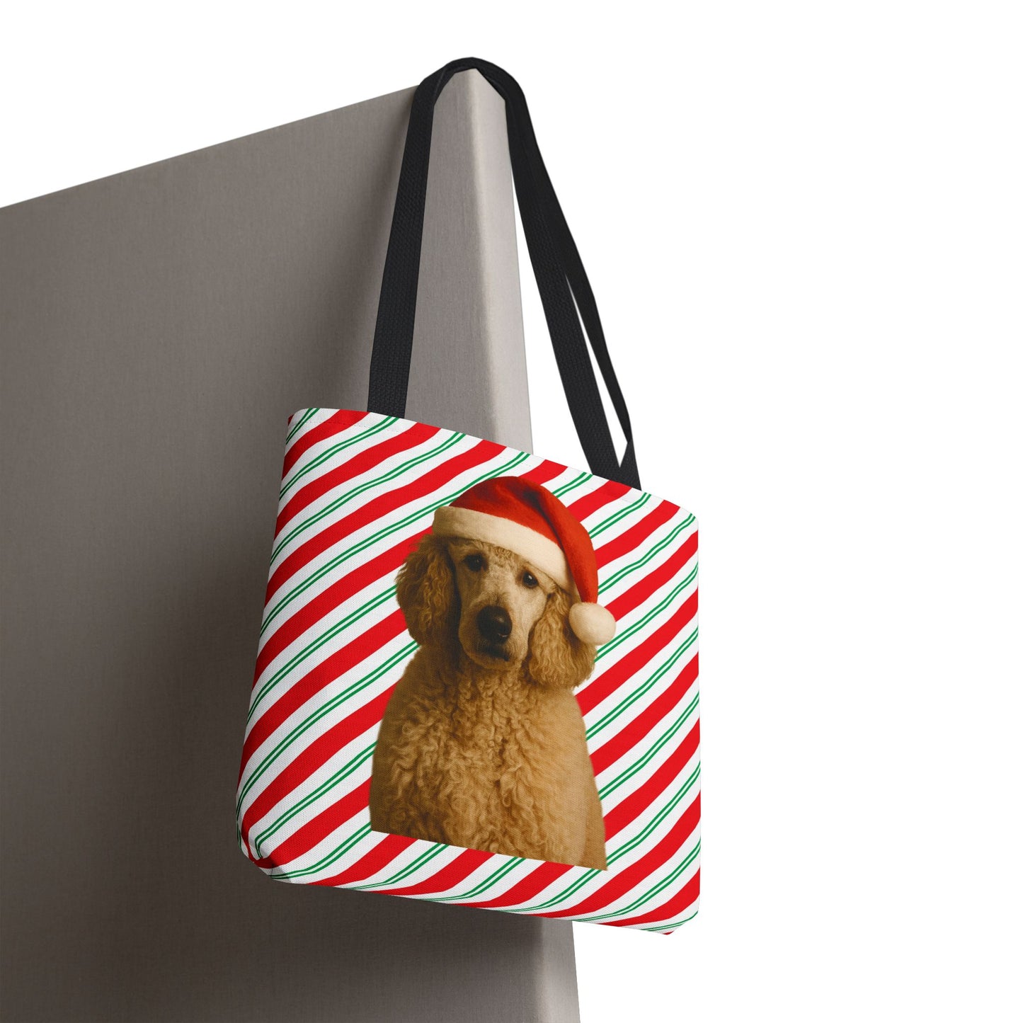 Santa Paws Poodle Tote Bag