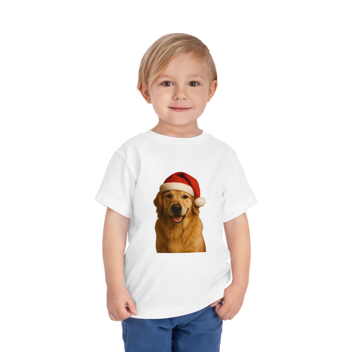 Santa Paws Golden Toddler Unisex Short Sleeve Crewneck Tee