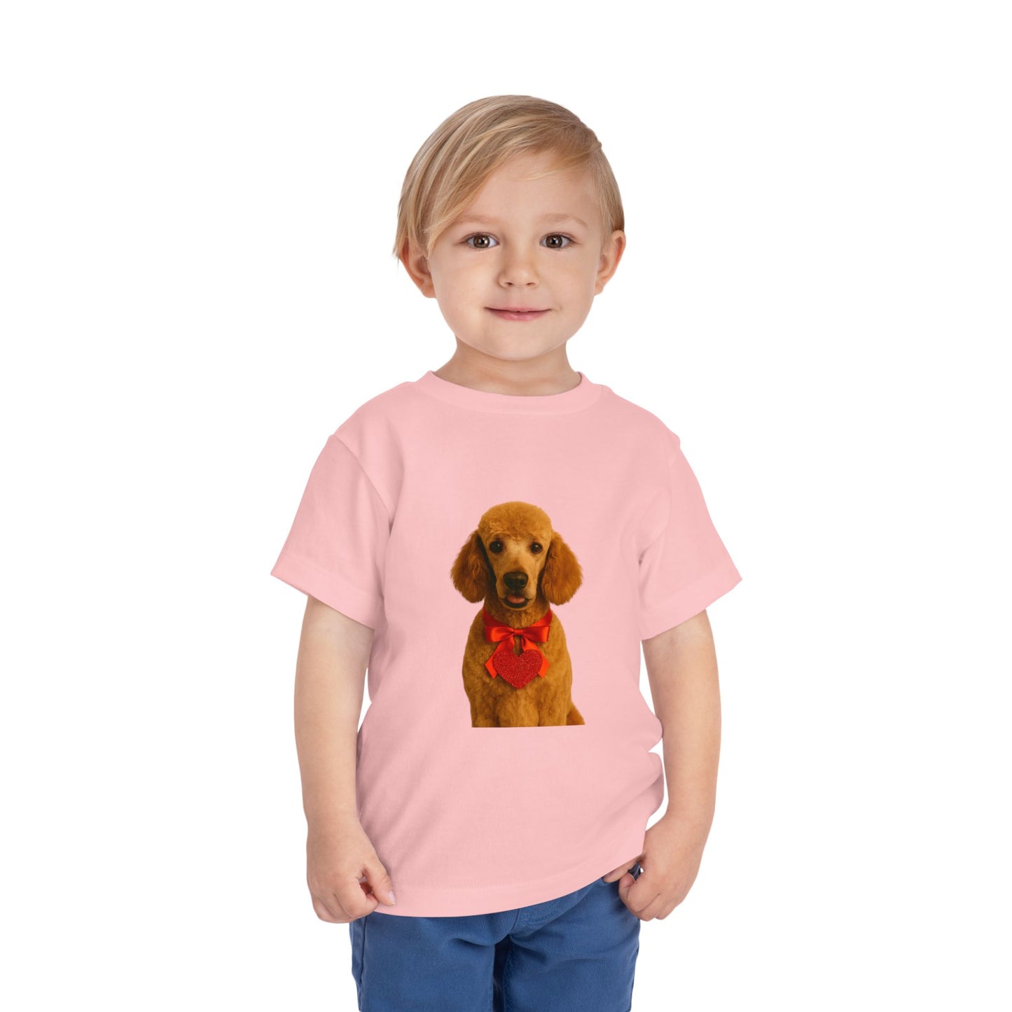 Cupid's Companion Poodle Toddler Unisex Short Sleeve Crewneck Tee