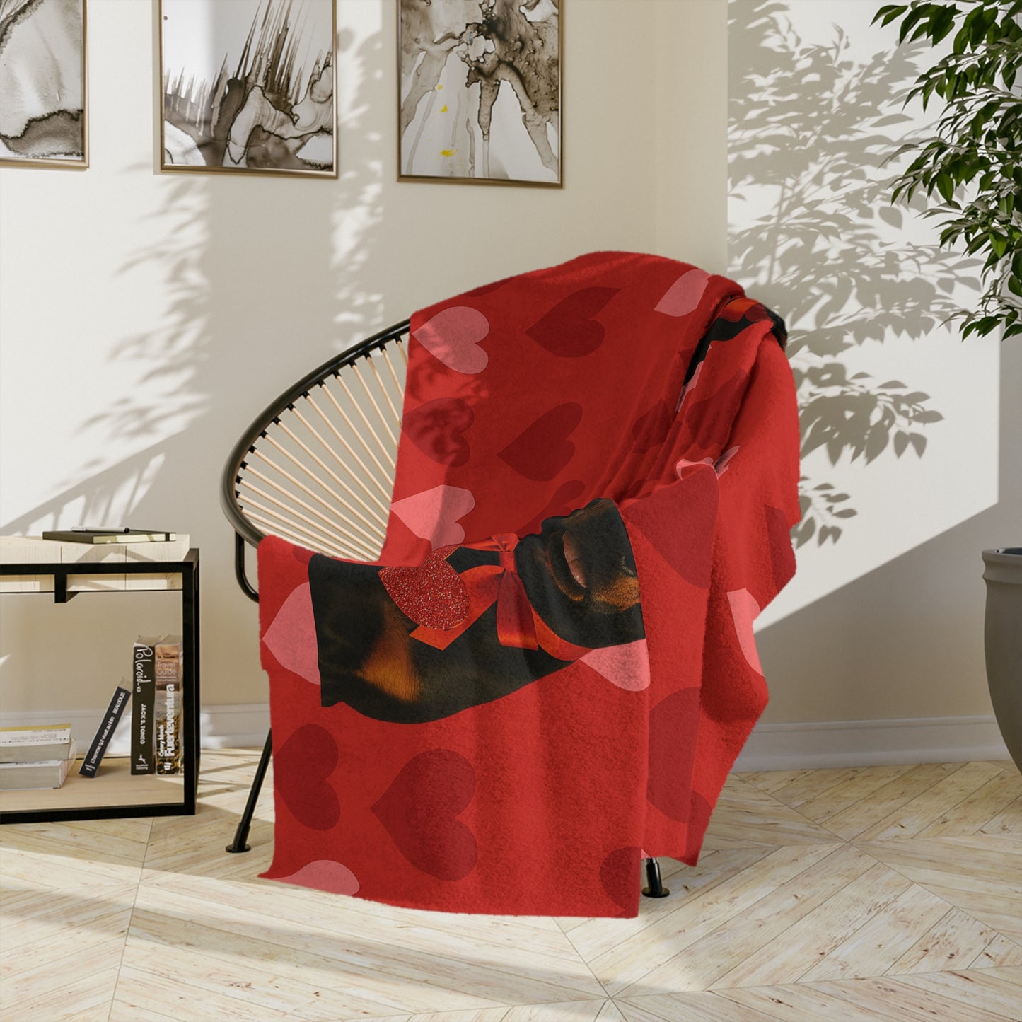 Cupid's Companion Doberman Velveteen Microfiber Blanket