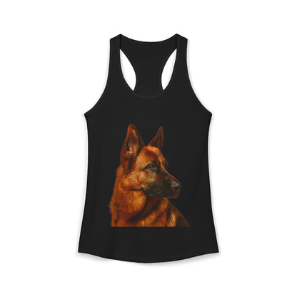 German Shepherd Head Women's Racerback Tank