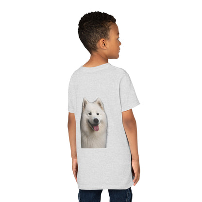 Samoyed Head Youth Unisex Short Sleeve Crewneck Tee