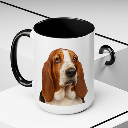Basset Head 2-Tone Coffee Mug