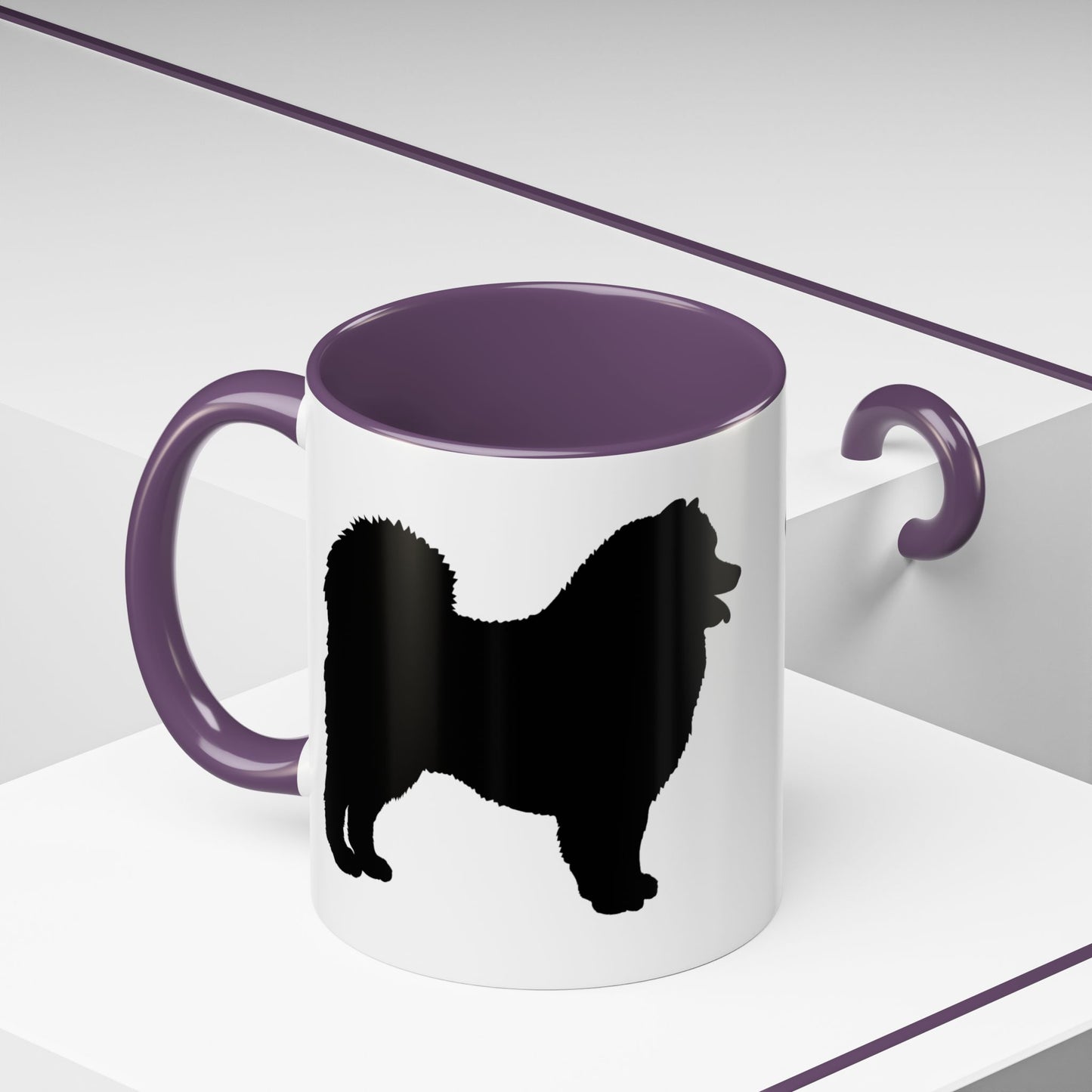 Samoyed Silhouette 2-Tone Coffee Mug