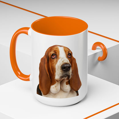 Basset Head 2-Tone Coffee Mug