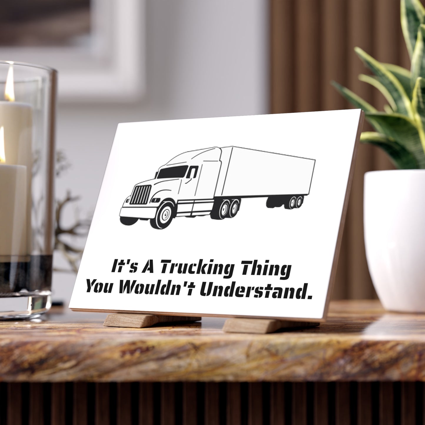 Trucking Thing Ceramic Photo Tile