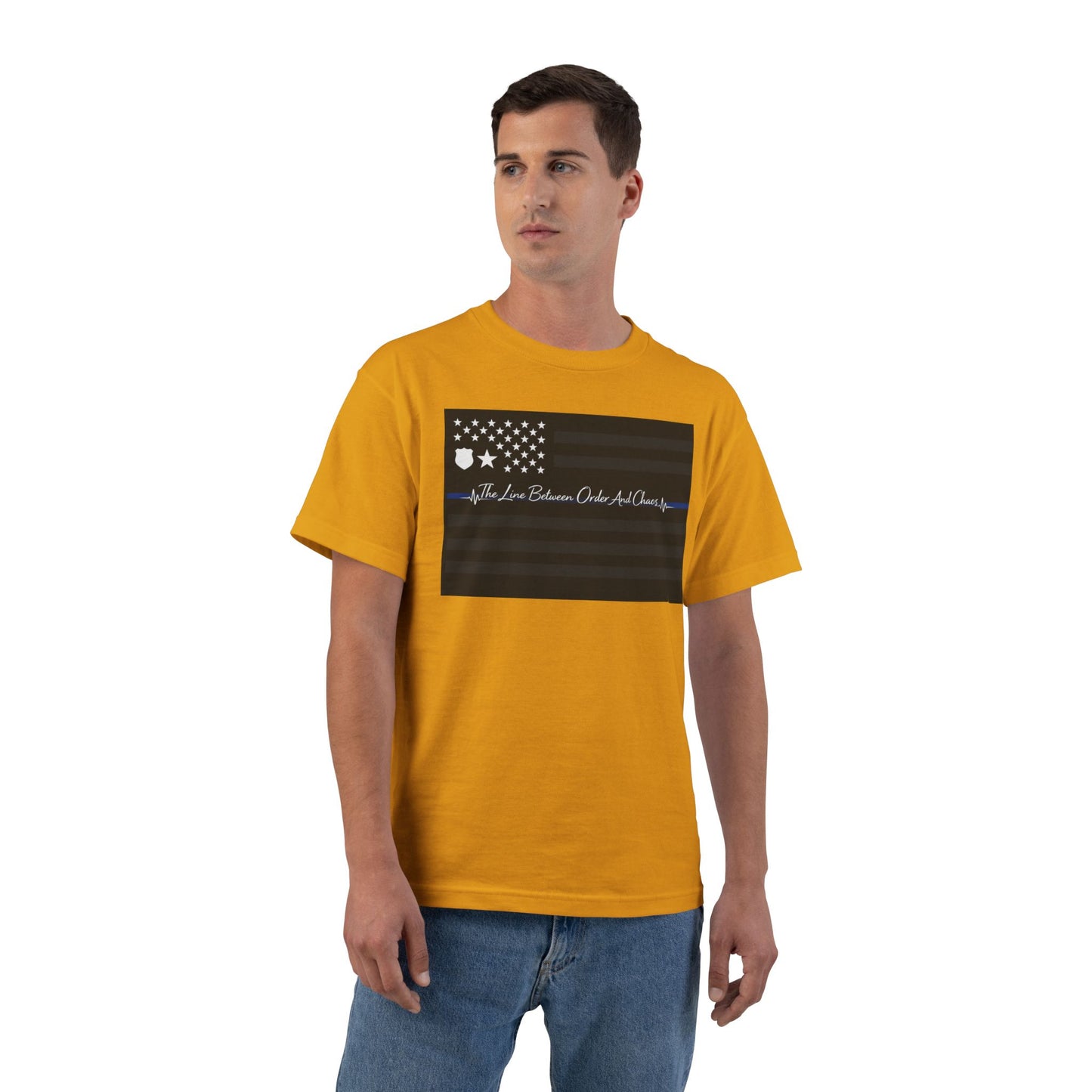 Thin Blue Line Men's Short-Sleeve Crewneck Tee