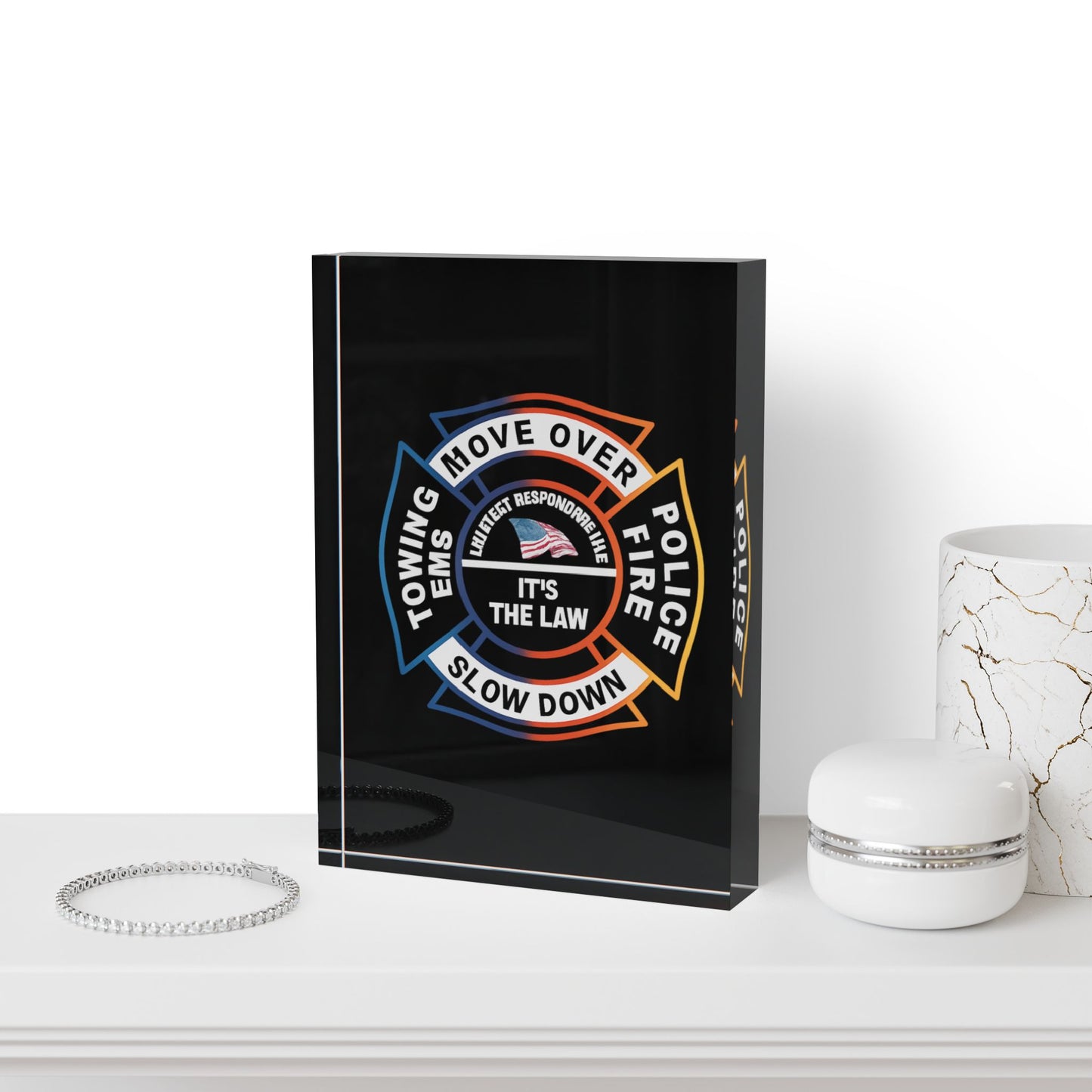 Let First Responders Live Acrylic Photo Block