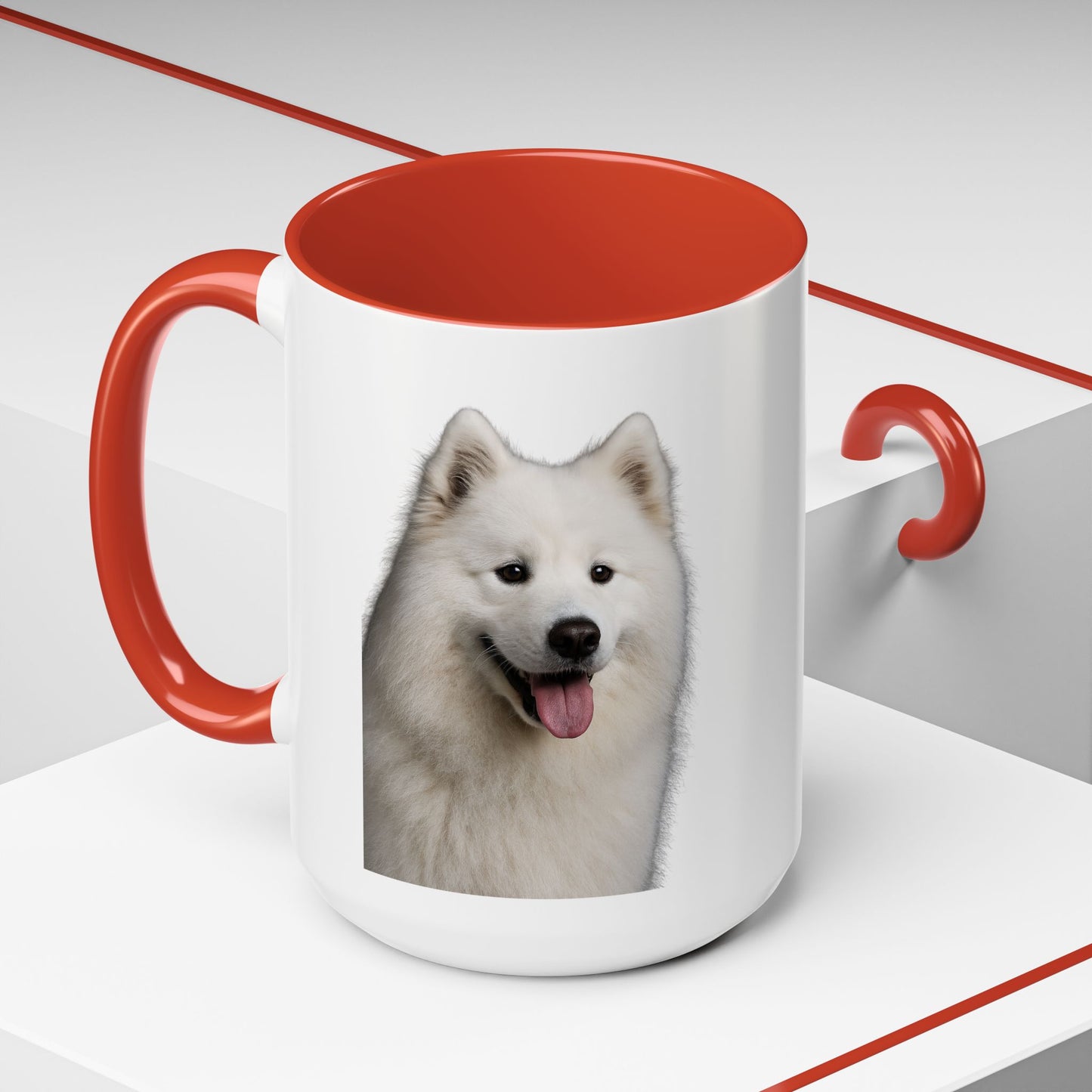 Samoyed Head 2-Tone Coffee Mug