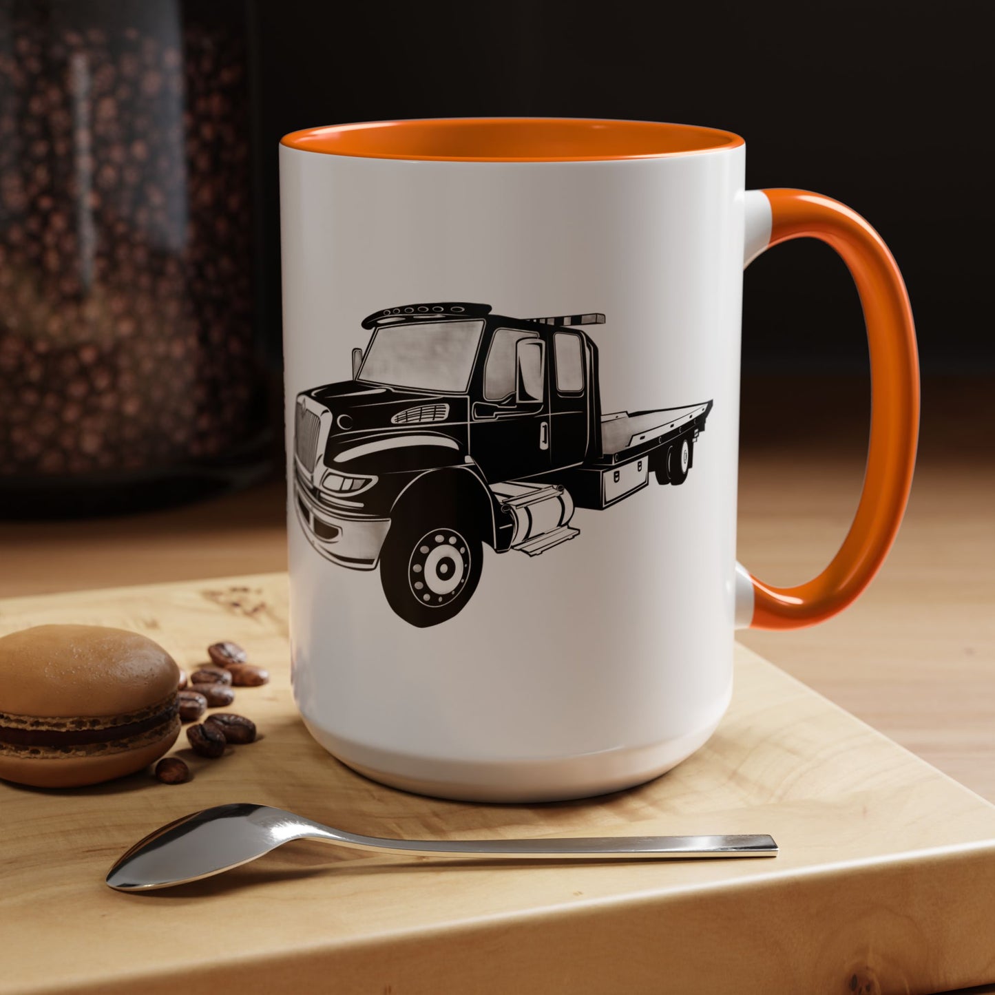 Flatbed Tow Truck 2-Tone Coffee Mug