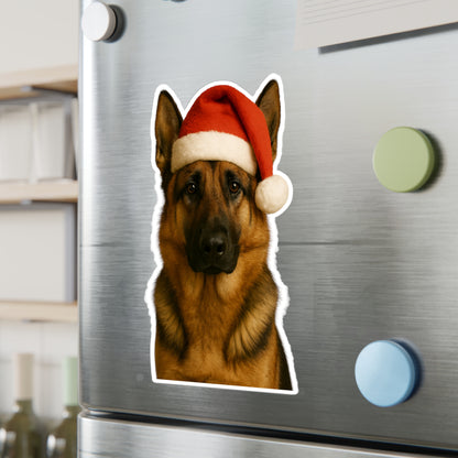 Santa Paws German Shepherd Vinyl Decal