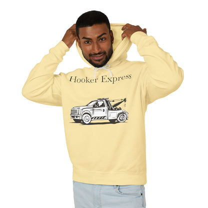 H**ker Express Wheel Lift Tow Truck Unisex Lightweight Hoodie