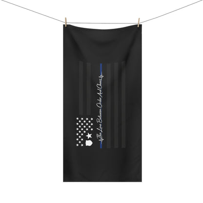 Thin Blue Line Mink-Cotton  Beach Towel