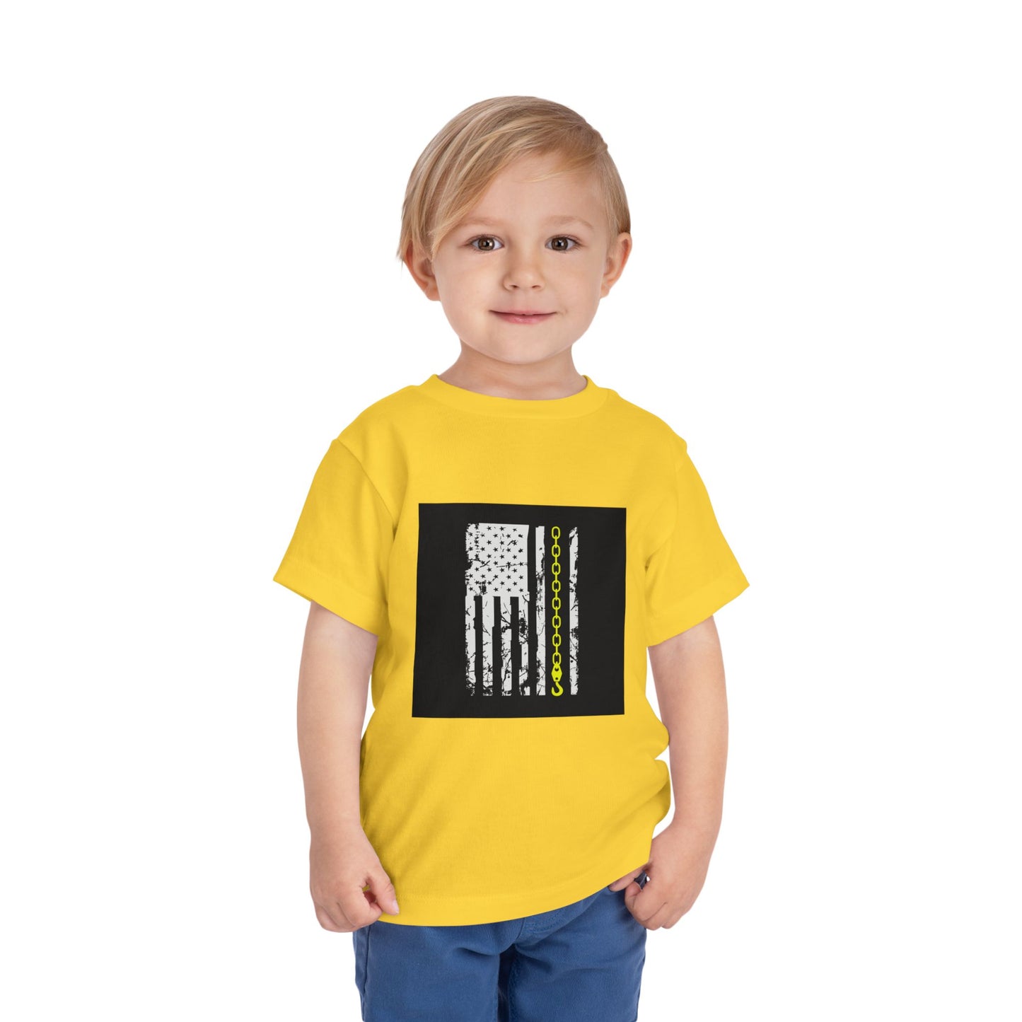 Thin Yellow Line Toddler Unisex Short Sleeve Crewneck Tee