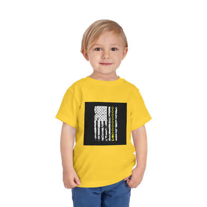 Thin Yellow Line Toddler Unisex Short Sleeve Crewneck Tee