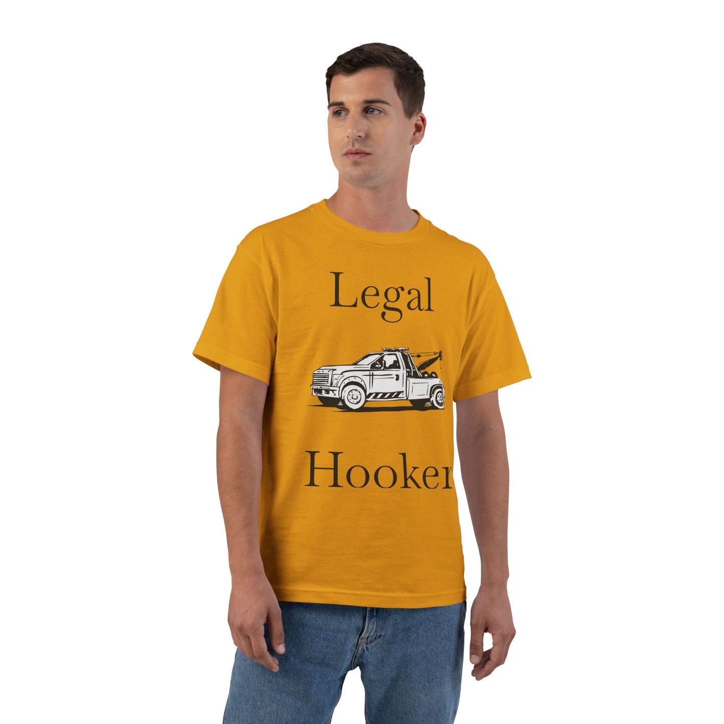 Legal H**ker Wheel Lift Tow Truck Men's Short-Sleeve Crewneck Tee