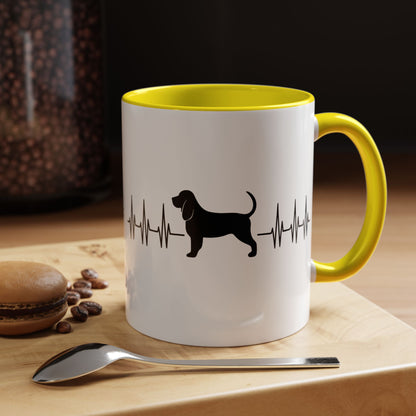 My Heart Beats For Bloodhounds 2-Tone Coffee Mug