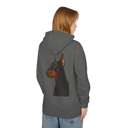 Doberman Head Unisex Lightweight Hoodie
