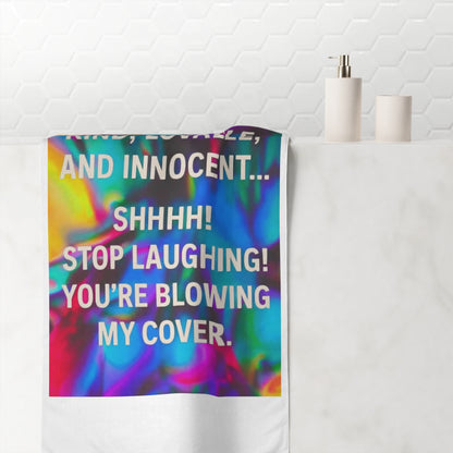 Blowing My Cover Mink-Cotton  Beach Towel