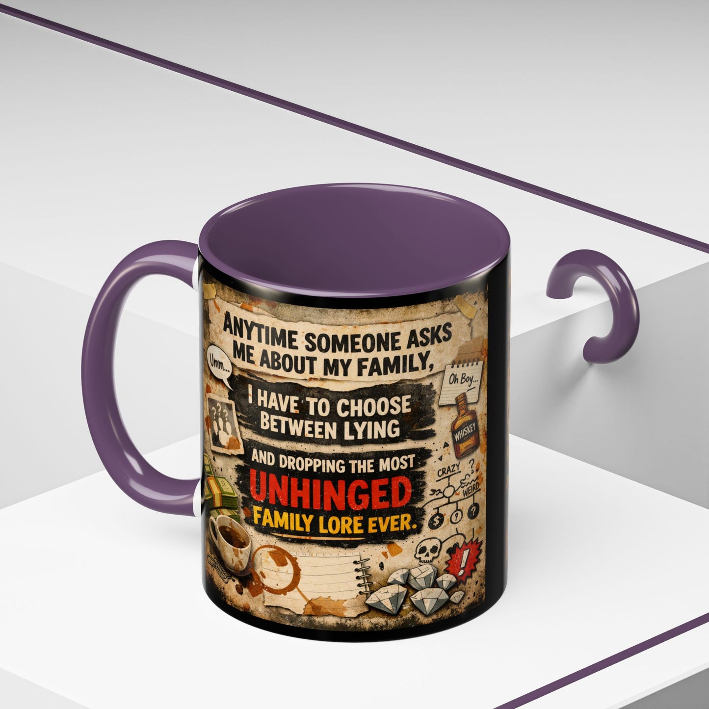 Unhinged Family 2-Tone Coffee Mug