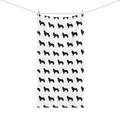 Newfie Silhouette Mink-Cotton  Beach Towel
