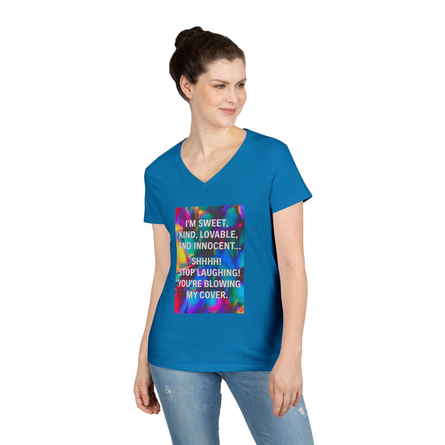 Blowing My Cover Women's V-Neck T-Shirt