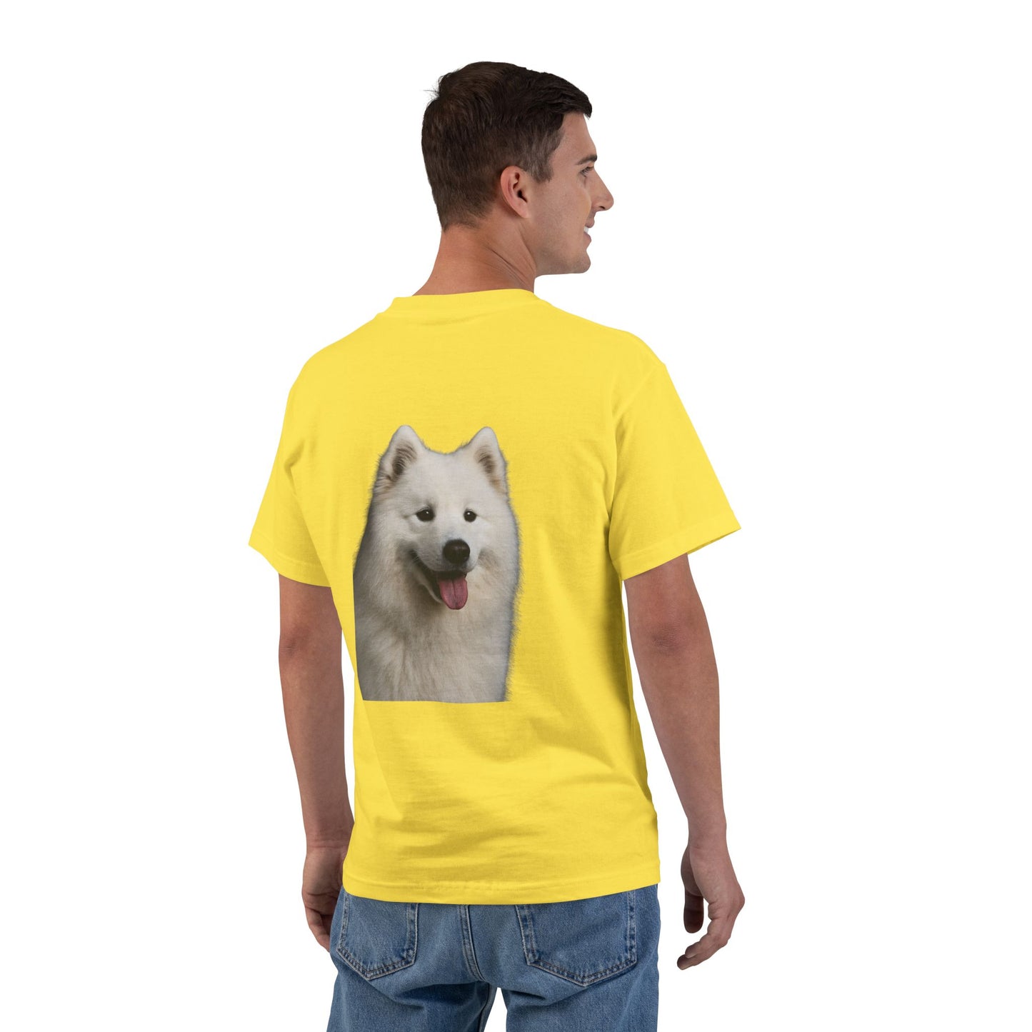 Samoyed Head Men's Short-Sleeve Crewneck Tee