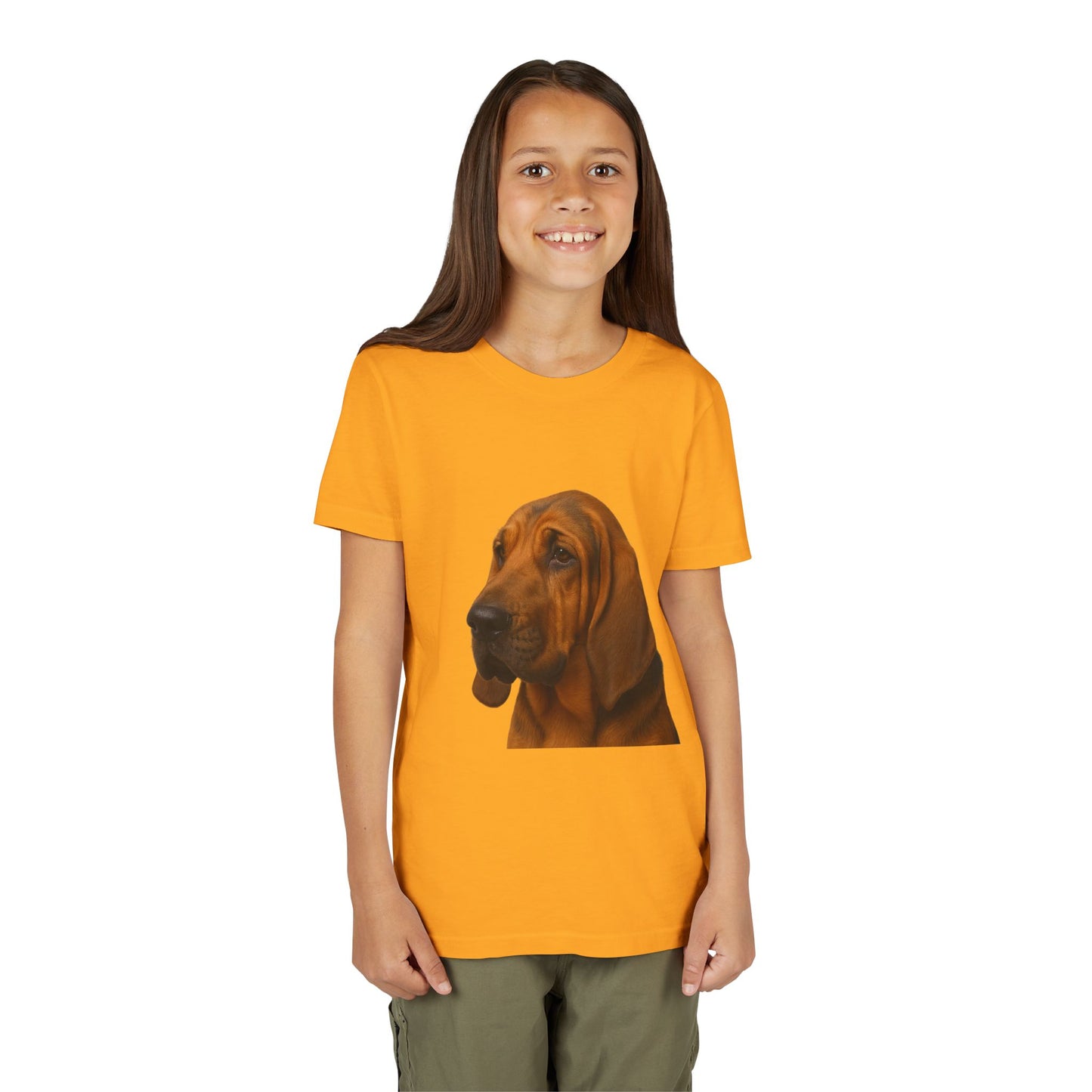 Bloodhound Head Youth Unisex Short Sleeve Crewneck Tee