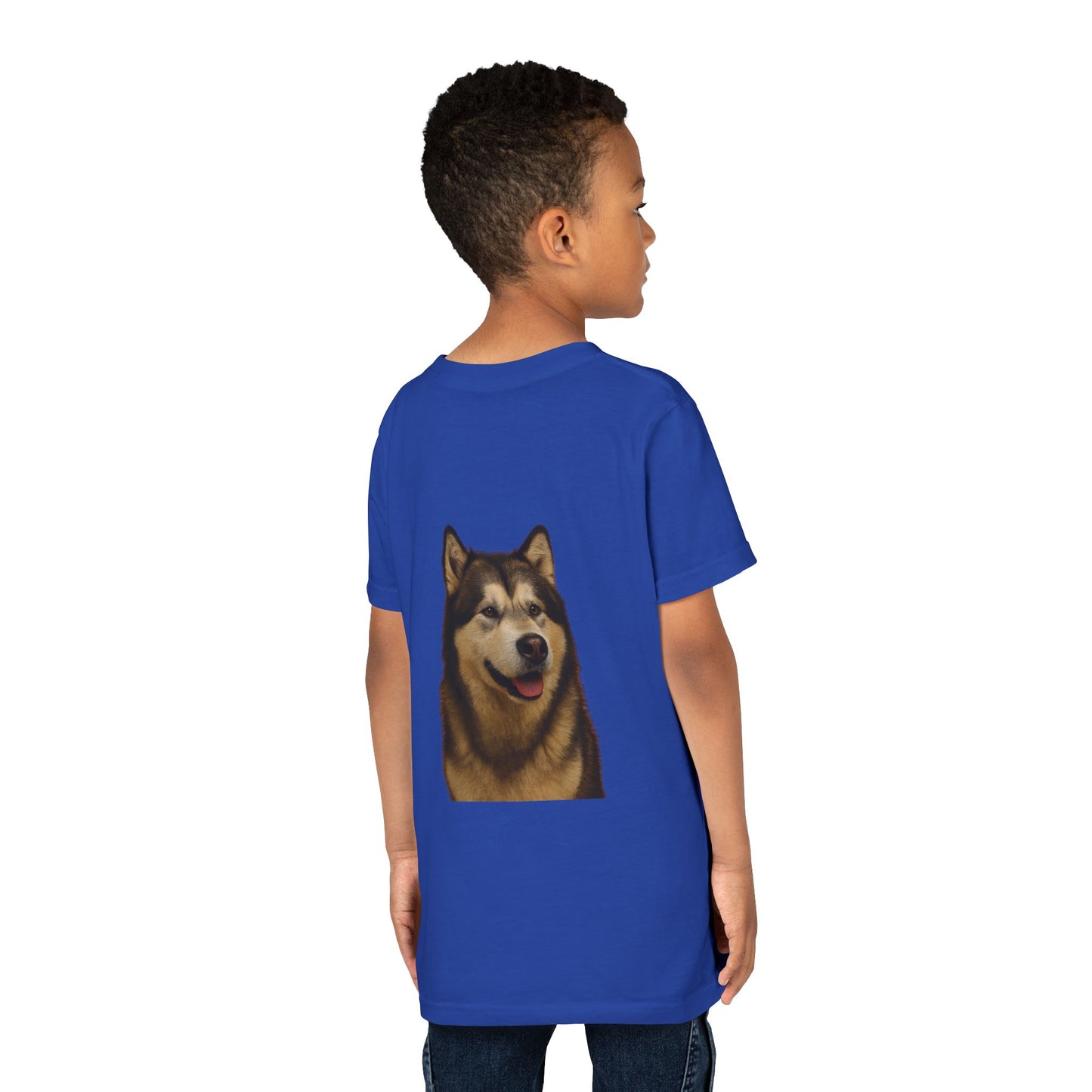 Malamute Head Youth Unisex Short Sleeve Crewneck Tee