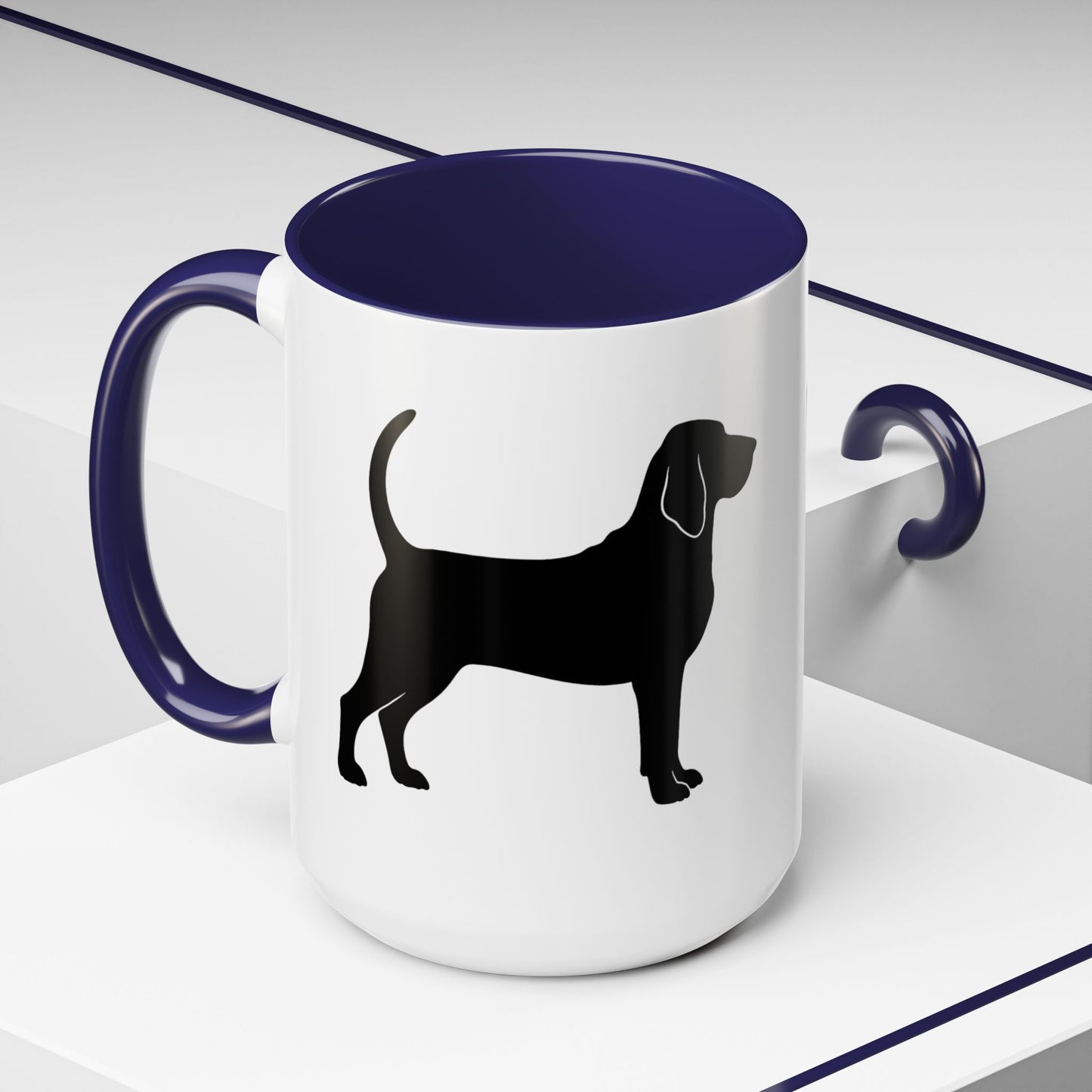Bloodhound Silhouette 2-Tone Coffee Mug