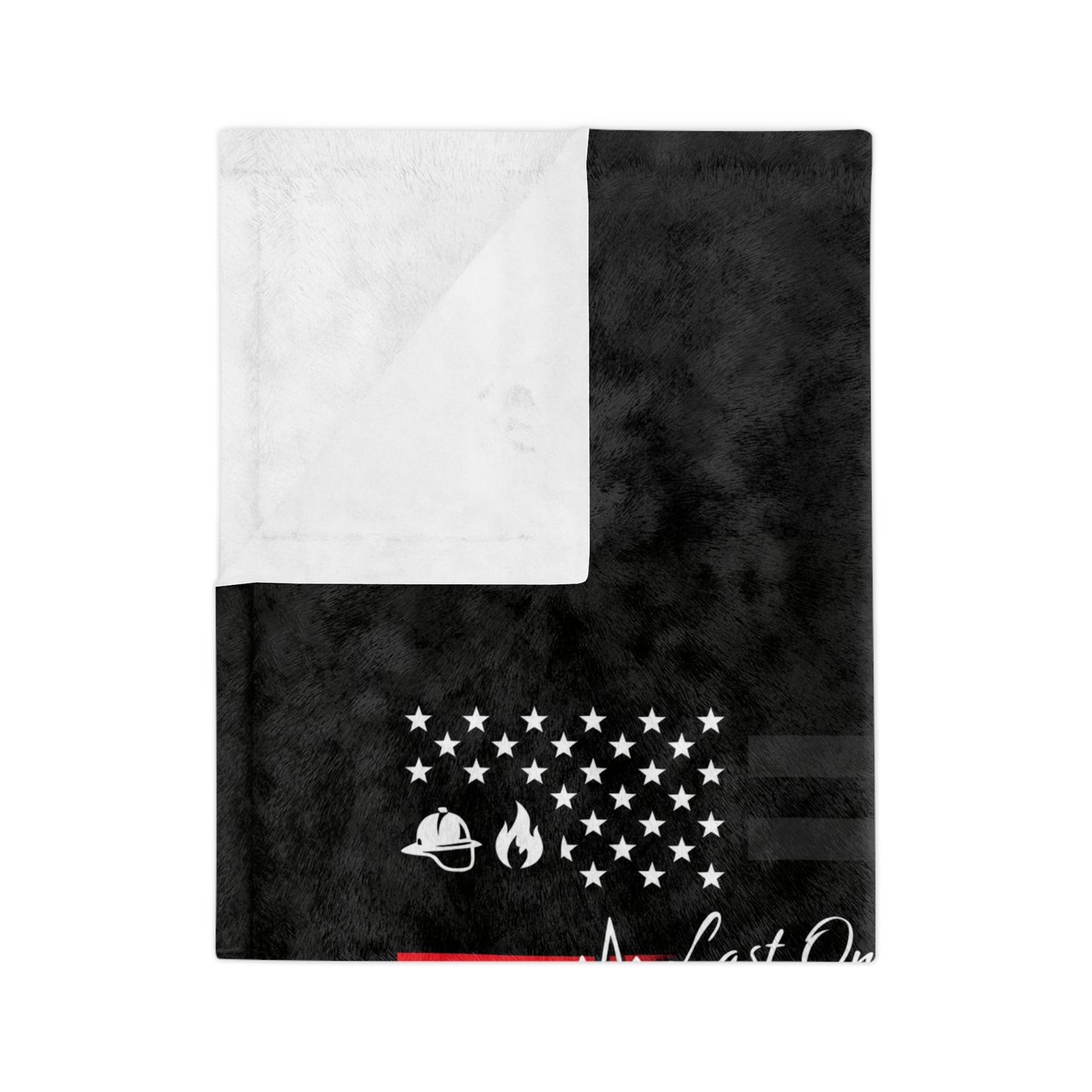 Thin Red Line Velveteen Microfiber Blanket