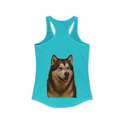 Malamute Head Women's Racerback Tank