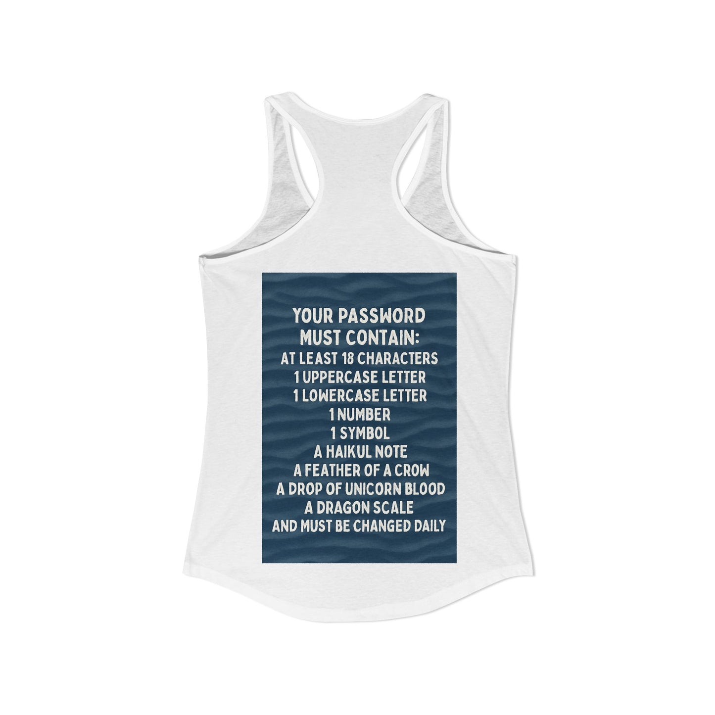 Password Women's Racerback Tank