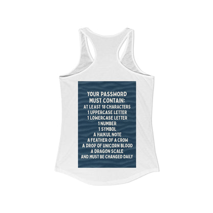 Password Women's Racerback Tank