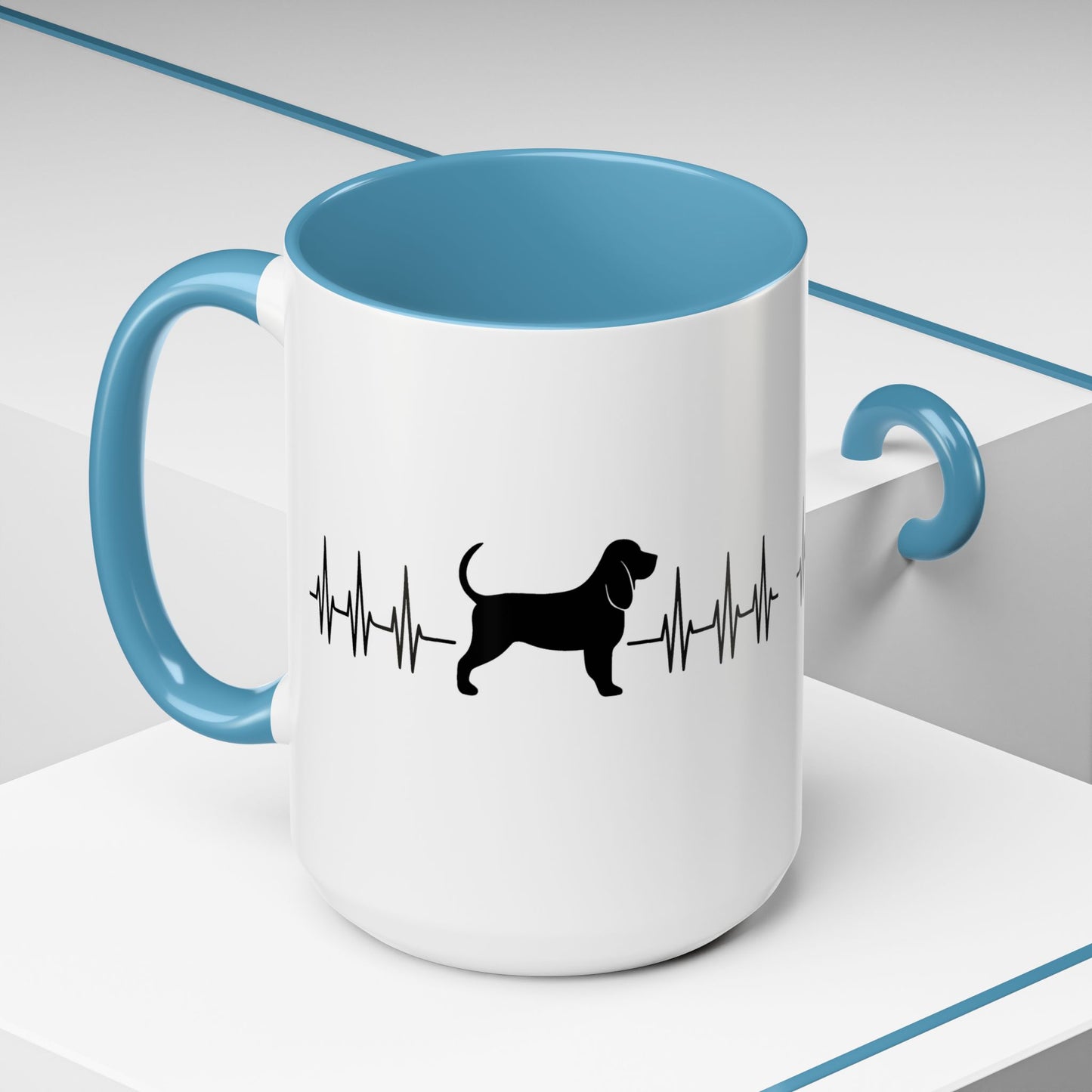 My Heart Beats For Bloodhounds 2-Tone Coffee Mug