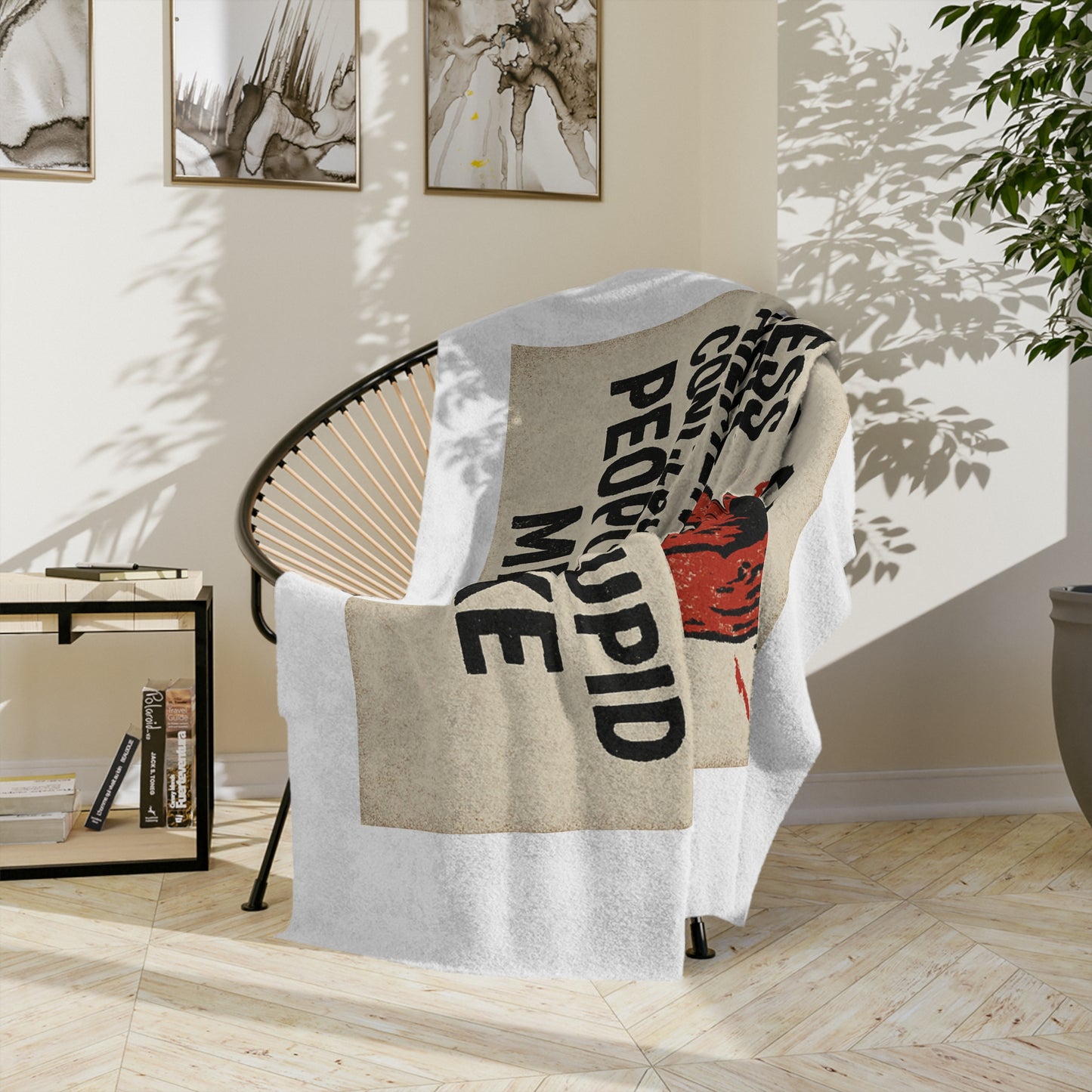 Stupid People Velveteen Microfiber Blanket