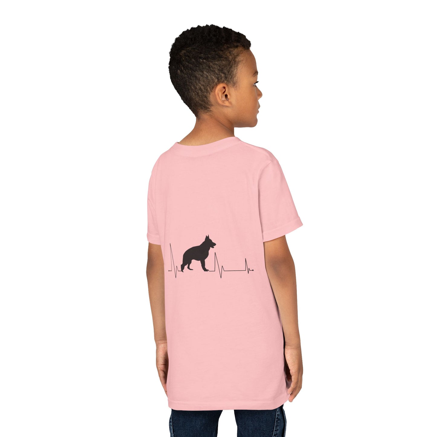 My Heart Beats For German Shepherds Youth Unisex Short Sleeve Crewneck Tee