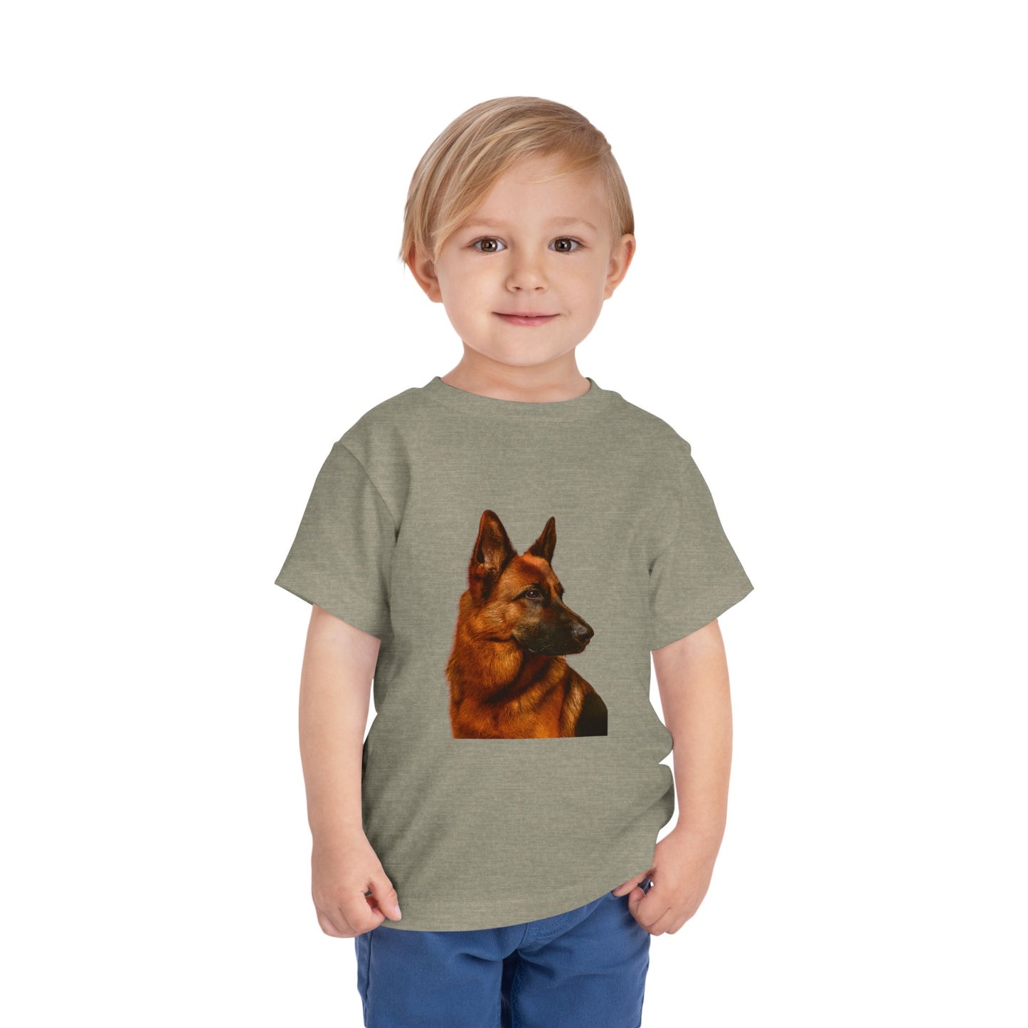 German Shepherd Head Toddler Unisex Short Sleeve Crewneck Tee