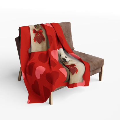 Cupid's Companion Samoyed Arctic Fleece Blanket