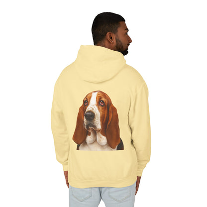 Basset Head Unisex Lightweight Hoodie
