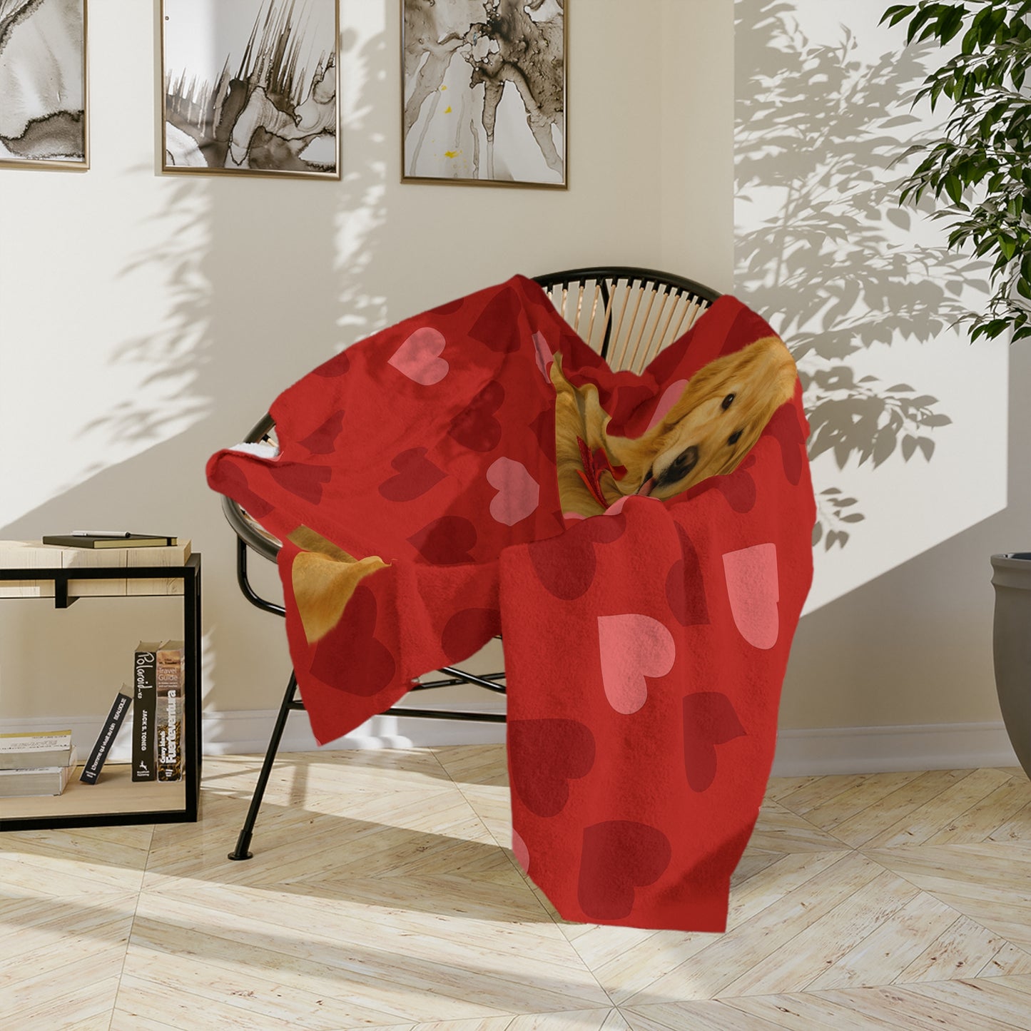 Cupid's Companion Golden Velveteen Microfiber Blanket