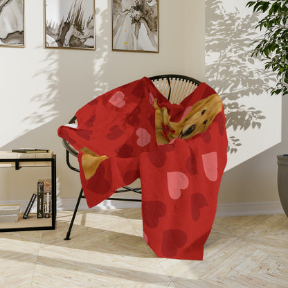 Cupid's Companion Golden Velveteen Microfiber Blanket